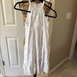 Zara Kids White Eyelet Casual Dress